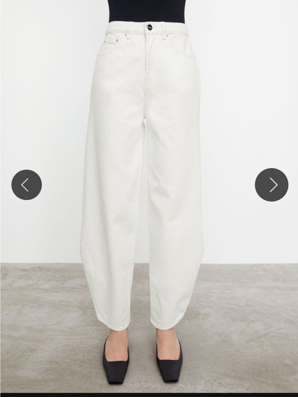 High-Waist Wide Leg Women's Jeans in White